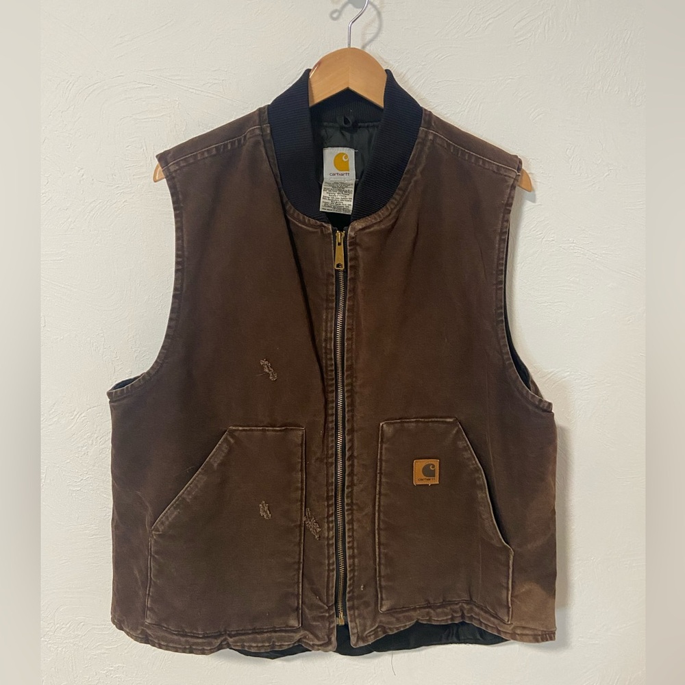 Vintage carhartt sandstone vest size XL
